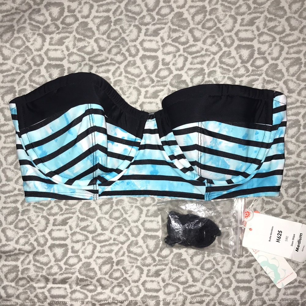 Swim systems bustier bandeau bikini top